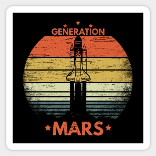 Generation Mars Space Enthusiast Gift Artemis Rocket Science Sticker